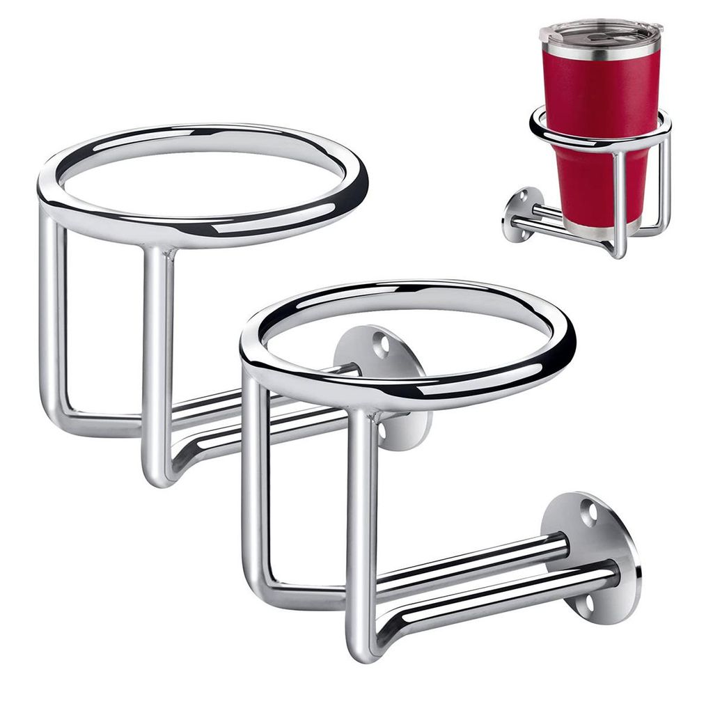 Getränkehalter, 2er-packung Ringförmige Getränkehalter Aus Edelstahl, Innendurchmesser 90 Mm, Dicke 10 Mm, Geeignet Für Yachten Und Wohnmobile.