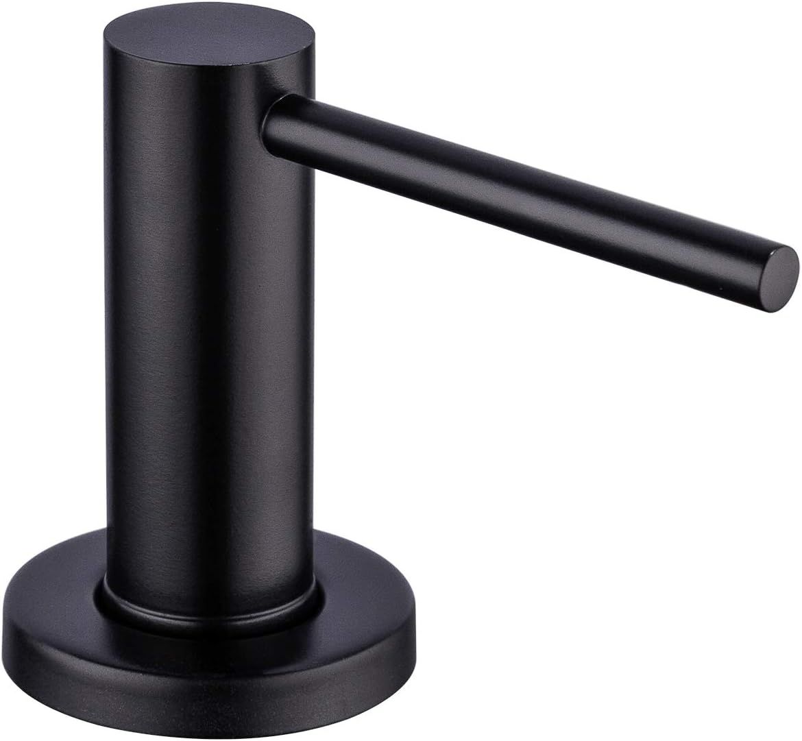 Seifenspender Für Die Küchenspüle In Mattschwarz Mit Tischpumpe, Integrierter Lotionflasche Und Hochwertigen Edelstahlschrauben (schwarz).