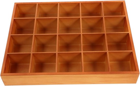 Schubladeneinsätze Aus Holz Mit 20 Fächern, Für Kleiderschränke, Socken, Unterwäsche, Schlüssel, Schreibwaren, Bastelbedarf Und Kleinteile (je 5,8 X 5,8 Cm).