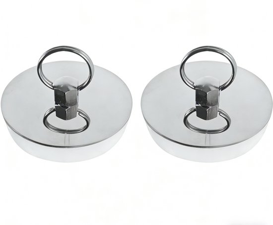 Badewannenstöpsel, 2-teilig, Waschbeckenverschluss, Abflussstopfen, Spülbeckenstöpsel, Abflussstopfen, Spülbeckenstöpsel Mit Aufhängering, Edelstahl