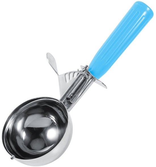 5,7 Cm Großer Eis- Und Melonenlöffel Aus Edelstahl, Silikongriff Mit Auslösemechanismus, Spülmaschinenfest