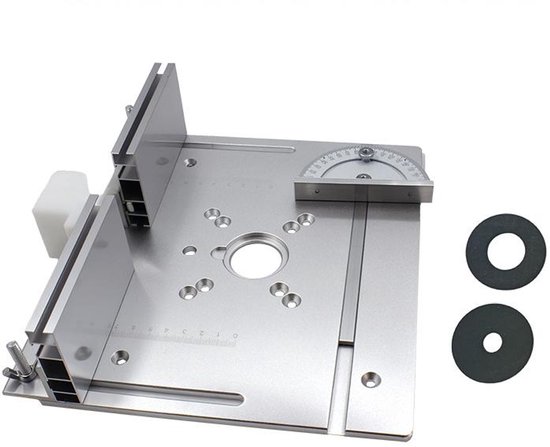 Frästisch-einsatzset Aus Aluminiumlegierung Mit Fasenführung Und Zubehör – Silber