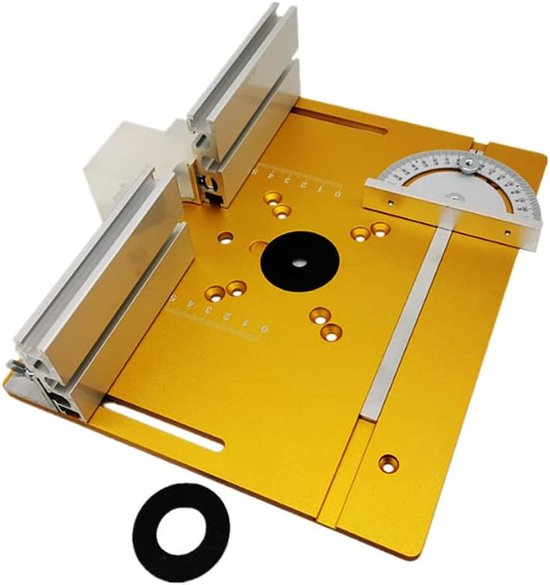 Neigbares Plattenwerkzeug Aus Aluminiumlegierung Mit Fasenführung Für Tischkreissägen/werkbänke – 3-teiliges Set – Gold