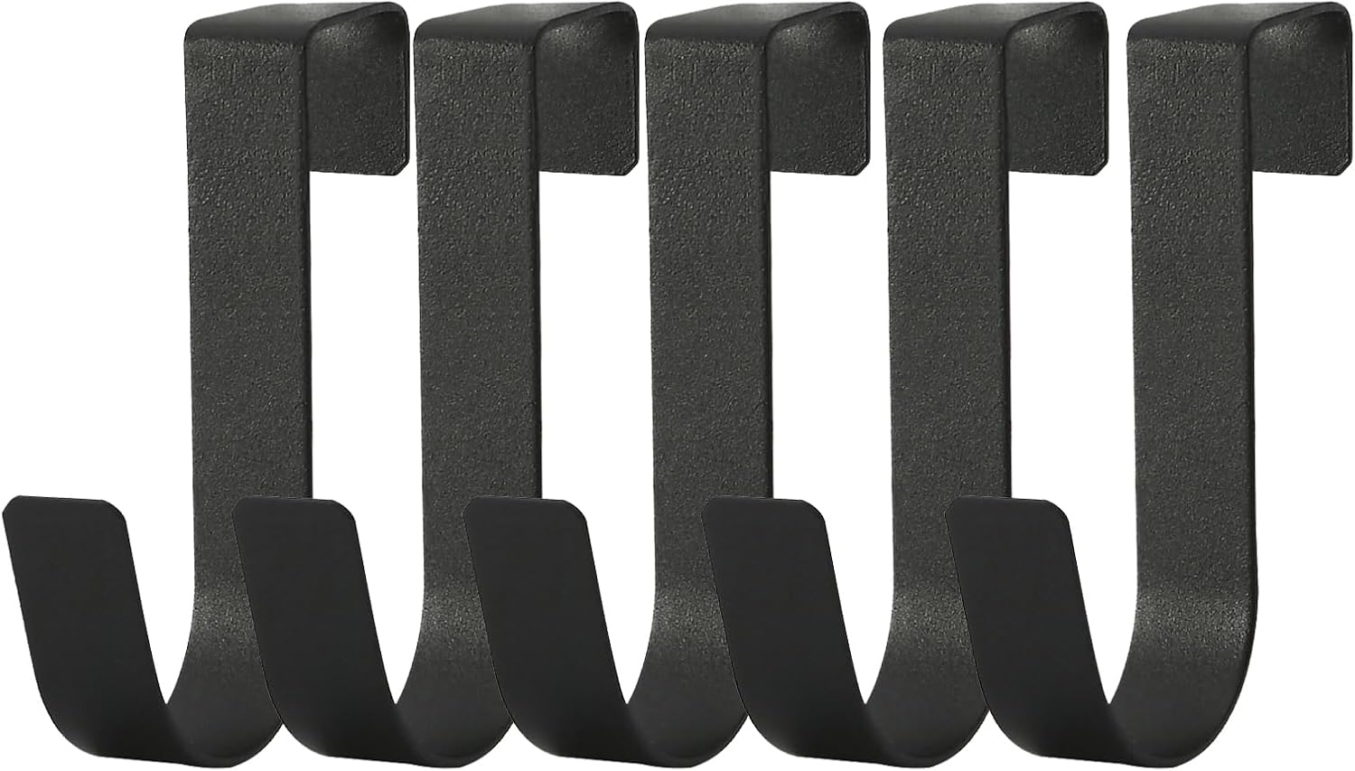 Fünferpackung Einzelhaken Für Schranktüren (schwarz), Geeignet Für 3/4 Zoll Dicke Türen (nicht Geeignet Für Türen, Die Dicker Als 0,86 Zoll Sind).