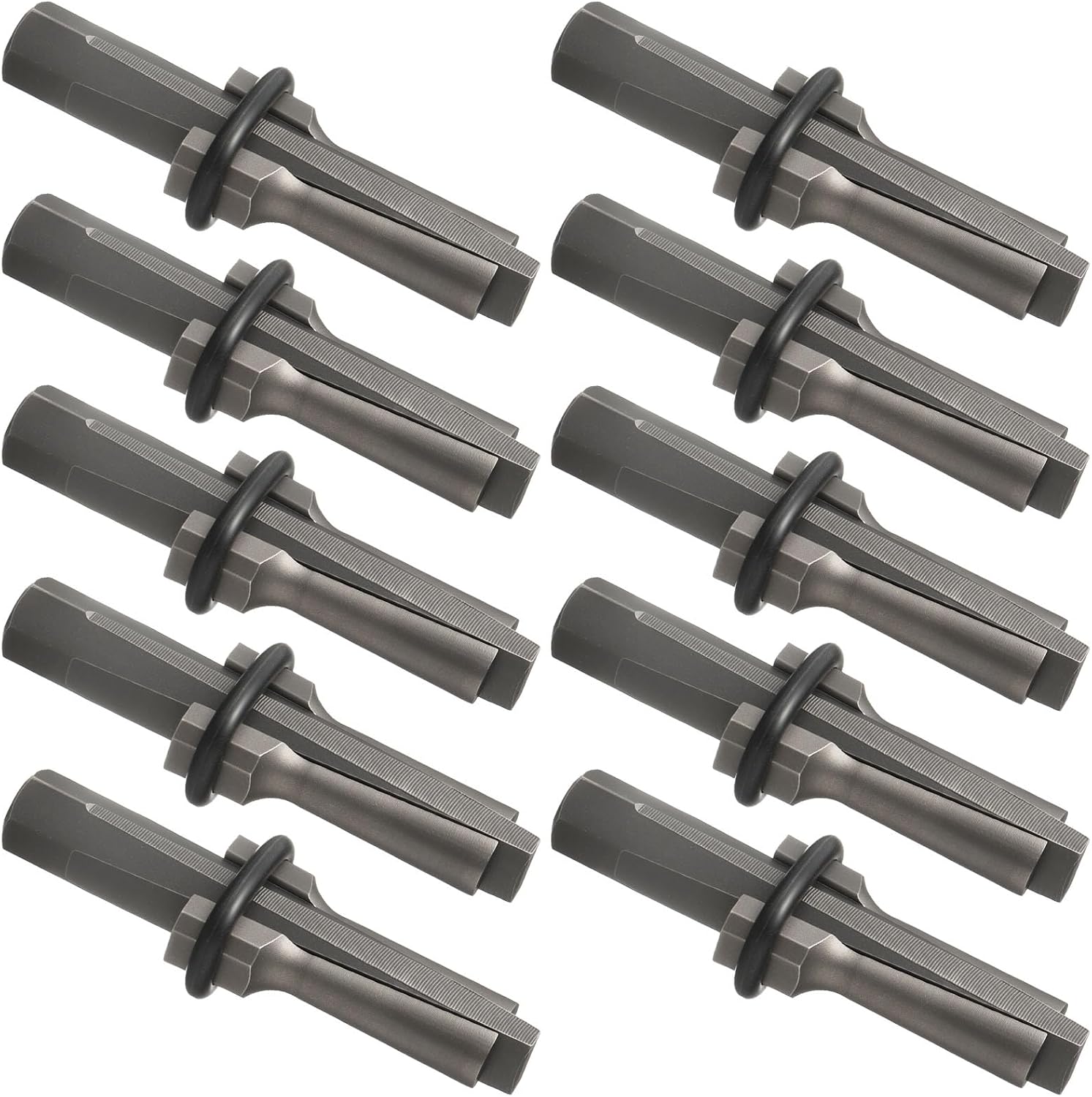 10-teiliges Set Aus 1,8 Cm Großen Gesteinstrennkeilen Und Federpads Für Granit, Beton Und Marmor.