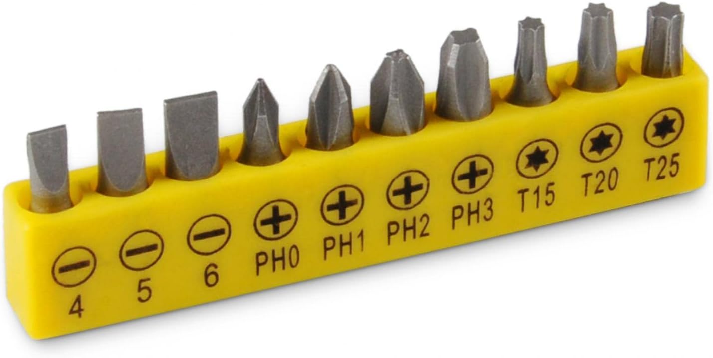 Ph4 Kurzes Schraubendreher-bit-set Mit Schraubendreherhalter, 10-teilig, 8x2,5x1, Geeignet Für Bohrer Und Verlängerungsstangen