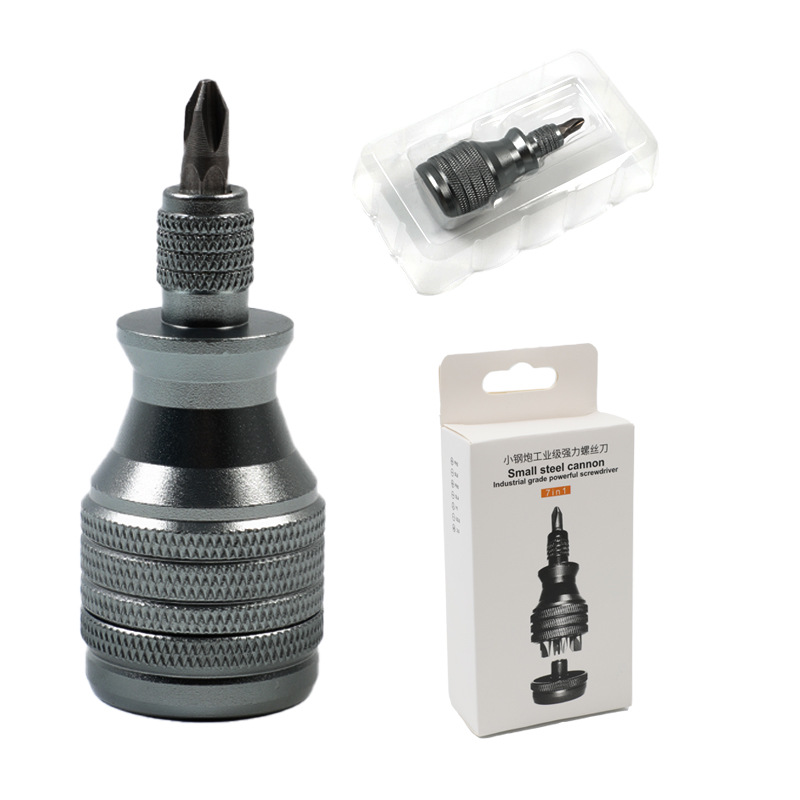 7-in-1 Mini-schraubendreher-set Mit Titan-schraubendreher, 1/4-zoll-magnet-kreuzschlitzschraubendreher Und Segment-schraubendreher – Heimwerkerwerkzeug