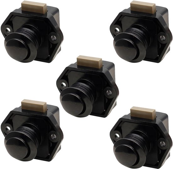 5-teiliges Druckknopf-türschloss-set – Türschloss Für Wohnmobile, Motorräder Und Campervans – Schwarz