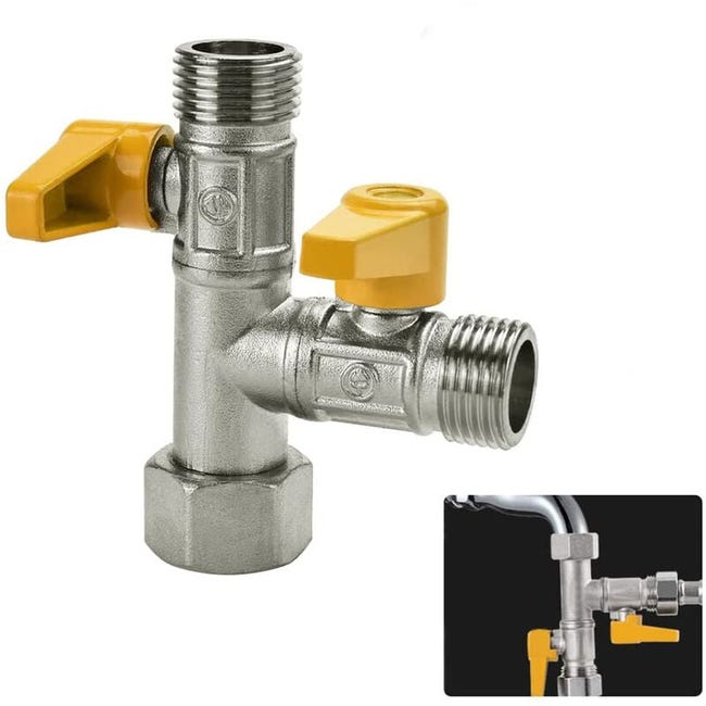 Dreiwegeventil, T-stück, Dreiwege-wc-armatur, G 1/2"-handbrausekopf