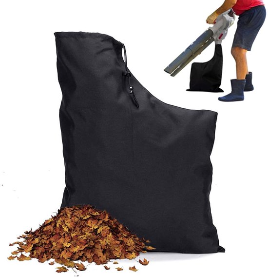 Universal-laubsaugerbeutel 44 X 60 Cm Für Laubbläser, Staubbeutel Mit Reißverschluss, Wasserdicht, Schwarz