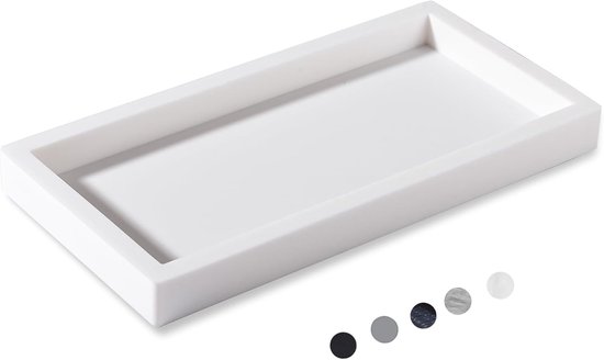 2-teiliges Weißes Silikon-badezimmer-aufbewahrungsregal & Seifenhalter-set (20 X 10 X 2 Cm)