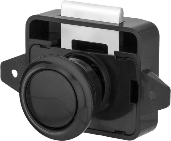 5 Schwarze Druckknopf-schrankschlösser, Sicherheitsschlösser Für Wohnmobile Und Camper, Geeignet Für 14–16 Mm Dicke Türpaneele, Lochgröße Æ26 Mm, Passend Für Schränke In Wohnmobilen Und Booten.