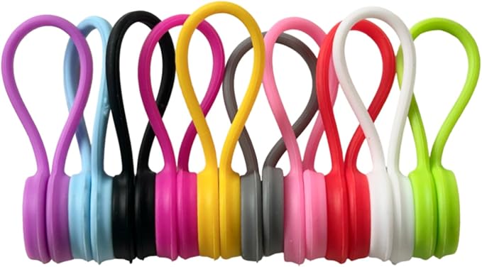 10 Wiederverwendbare Usb-kabelmanager Für Büro, Schule Und Zuhause (verschiedene Farben)