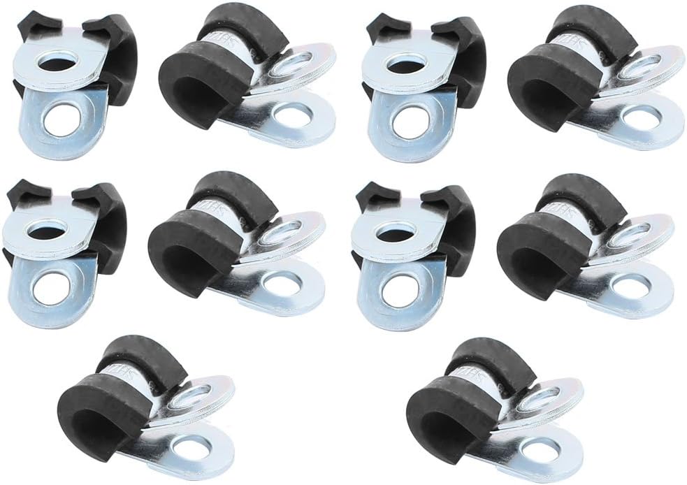 10er-packung Schlauchschellen Mit 6 Mm Durchmesser, R-förmige Gummischlauchschellen Mit Kantenschutz