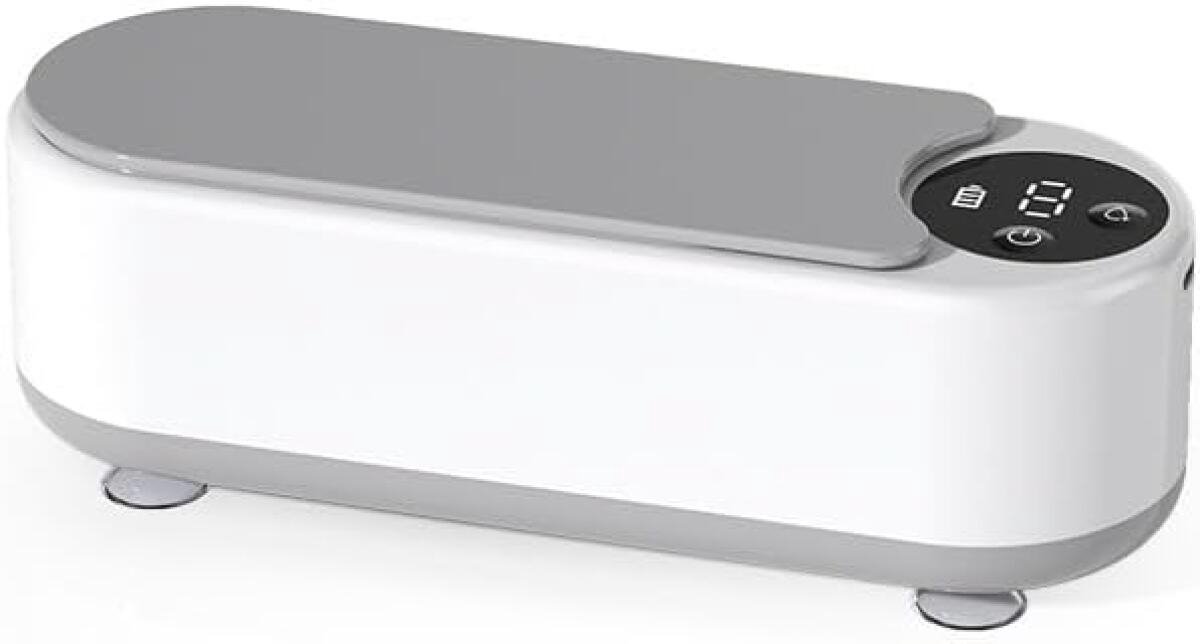 Ultraschallreiniger, Zwei Geschwindigkeitsstufen, Tragbarer Reiniger, Mit Digitalem Timer, Zur Reinigung Von Schmuck, Rasierern, Brillen, Uhrenarmbändern Und Zahnprothesen