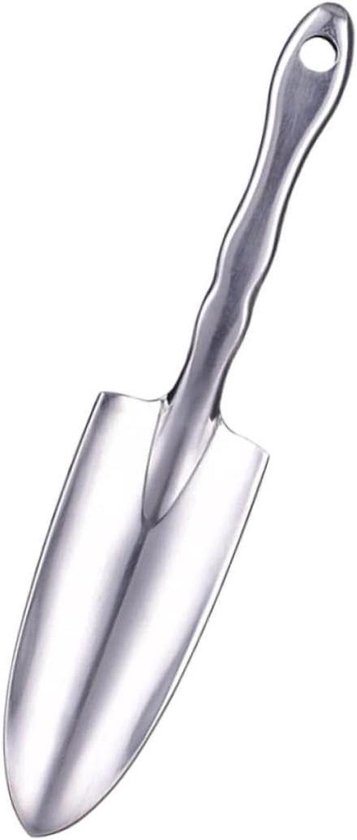 Gartenschaufel Aus Aluminium – Gartenspatel – Bodenbearbeitung – Ergonomischer Griff – 24,5 Cm – Silber