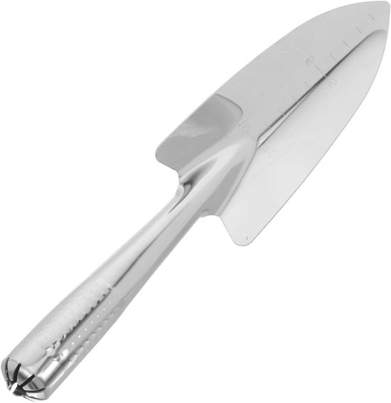 Gartenkelle, Handkelle – Metallkelle – Zum Umtopfen Von Pflanzen – Edelstahl – 27 Cm Länge – Silber