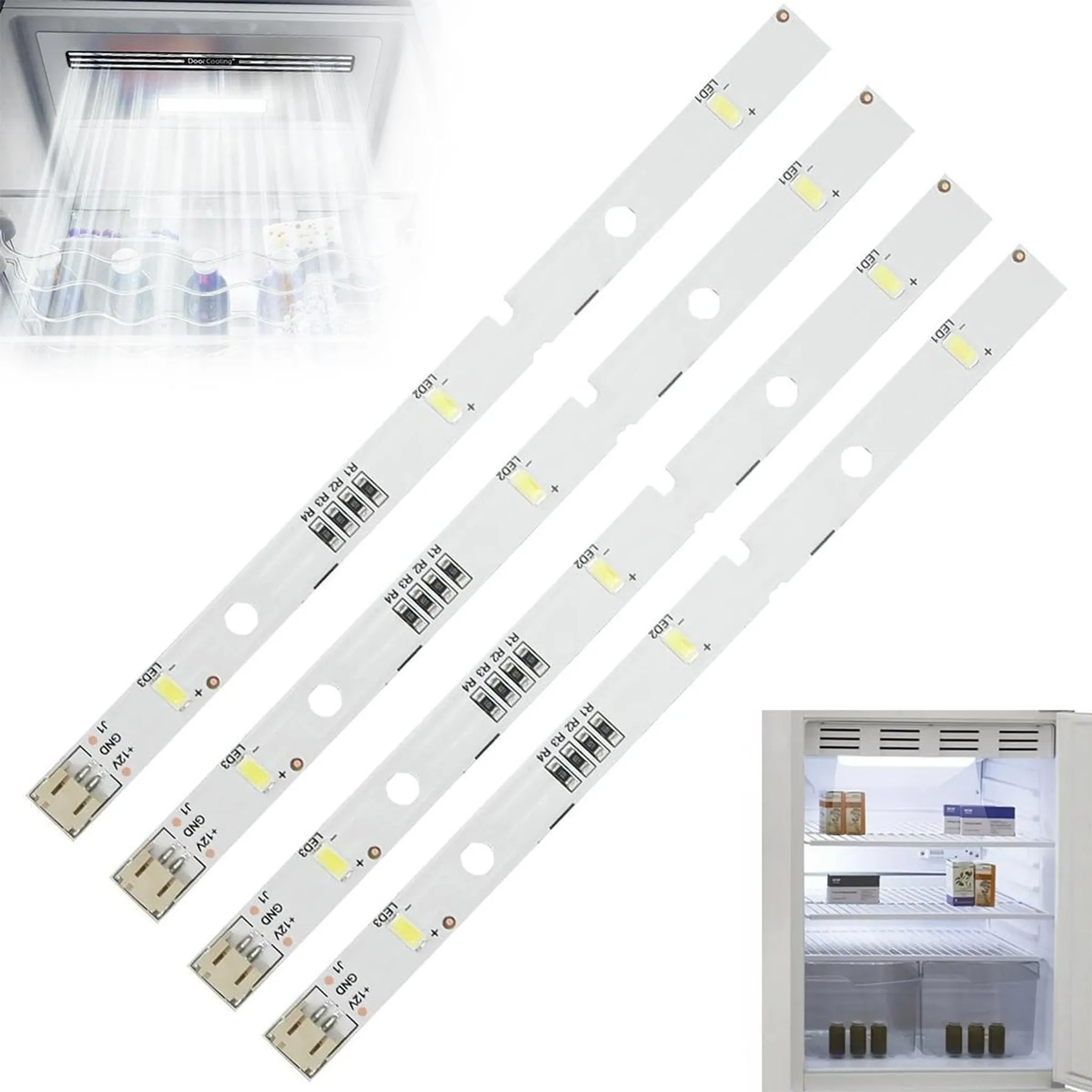 Led-lichtleisten (4er-pack), Ersatzbeleuchtung Für Kühlschränke, Kompatibel Mit Rongsheng/hisense Kühlschränken.