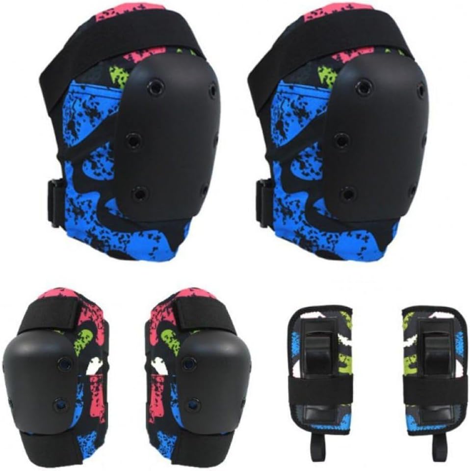 Kinder-knieschoner, Ellbogenschoner Für Inlineskates, Fahrradausrüstung, 6-teiliges Schutzset Mit Handgelenkschützern, Roller- Und Fahrradausrüstung (blau)