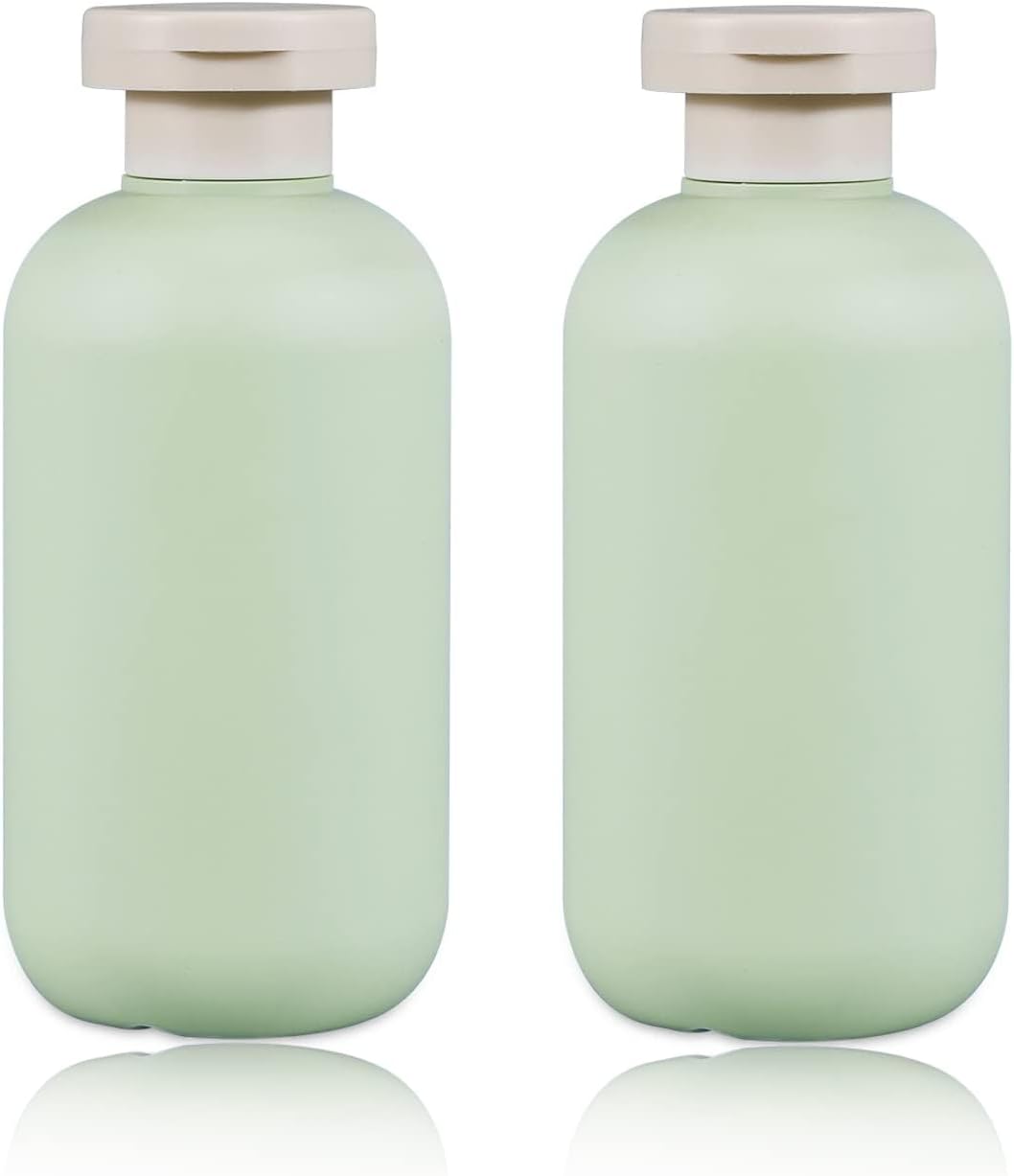 Nachfüllbare 100-ml-reiseflasche Aus Kunststoff Mit Klappdeckel, Geeignet Für Gesichtscreme, Lotion, Shampoo Und Spülung (2 Stück).