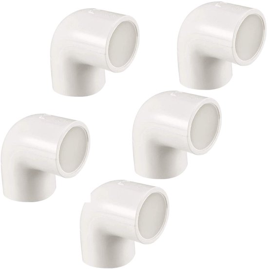 Fünf 20-mm-90-grad-schiebemuffen-pvc-rohrwinkelverbinder, Wasserrohr-schiebemuffen-muffenverbindungen, Geeignet Für Pvc-rohr-eckverbindungen.