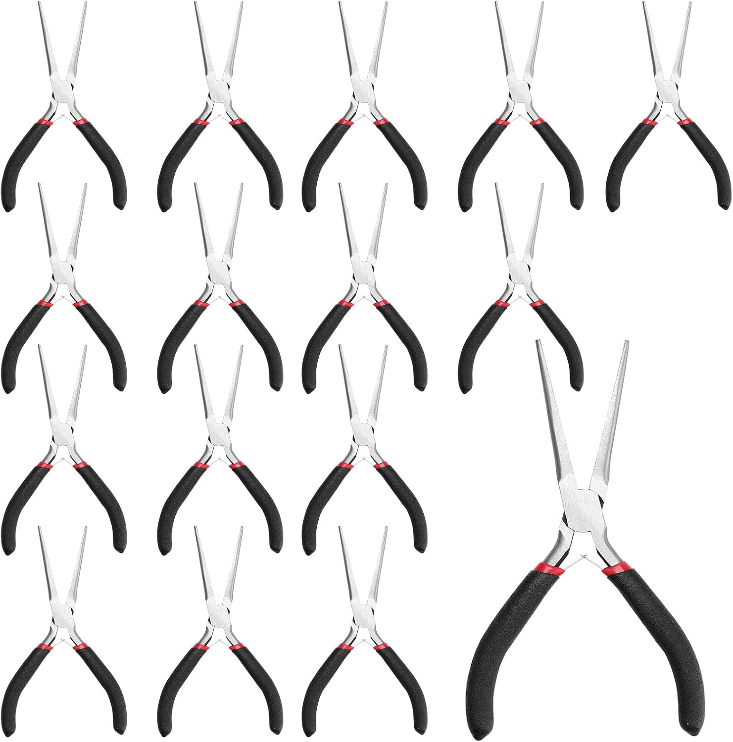 15-teiliges Spitzzangen-set, Präzisions-spitzzange, Ausgestattet Mit Extra Langen Spitzen Und Zahnlosen Backen.