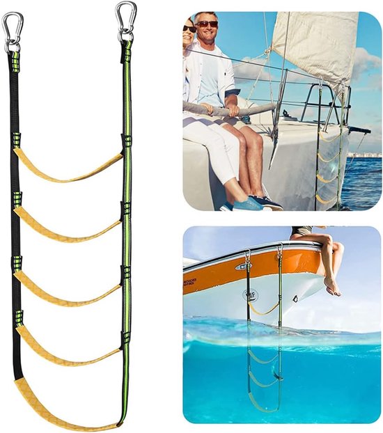 5-reihiges Marine-kletterseil (32 X 133 Cm) Und Aufblasbare Bootsleiter
