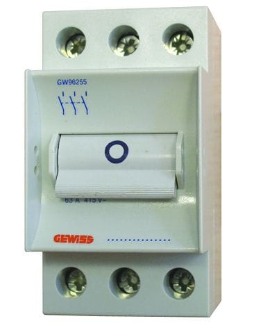 Hauptschalter 63A 3-polig Verteilersicherungen - Gewiss