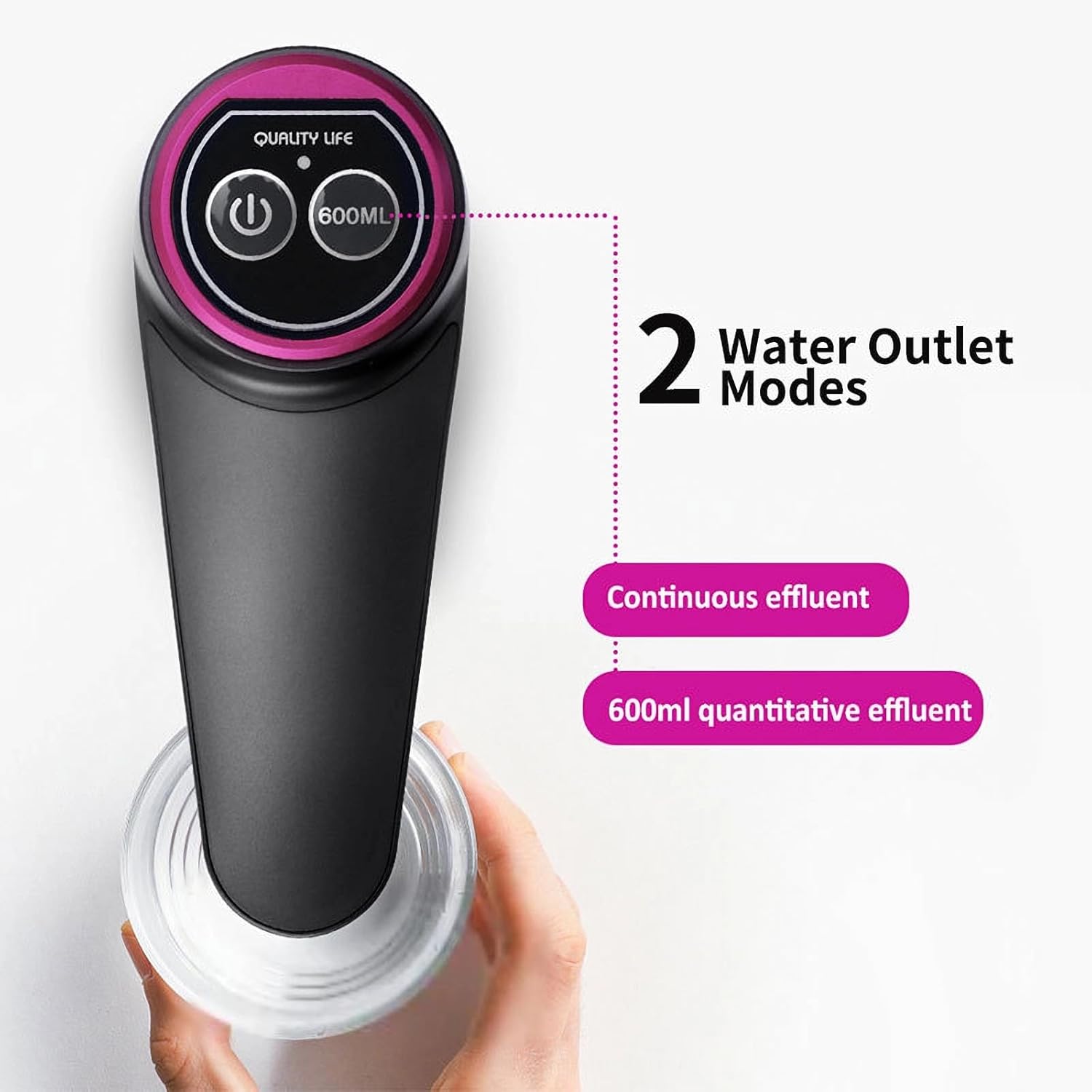 5-liter-pumpe, 5-liter-flaschenspender, Usb-c-wiederaufladbarer Wasserspender, Tragbare Automatische Pumpe Für Zuhause, Schwarz