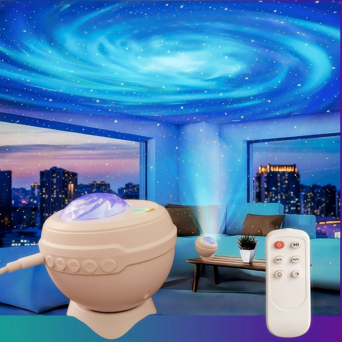 Sternenhimmel-projektor Mit Galaxienmotiv, Bluetooth-fähiges Aurora-musiklicht, Laser-nachtlicht, Stimmungsbeleuchtung, Lautsprecher