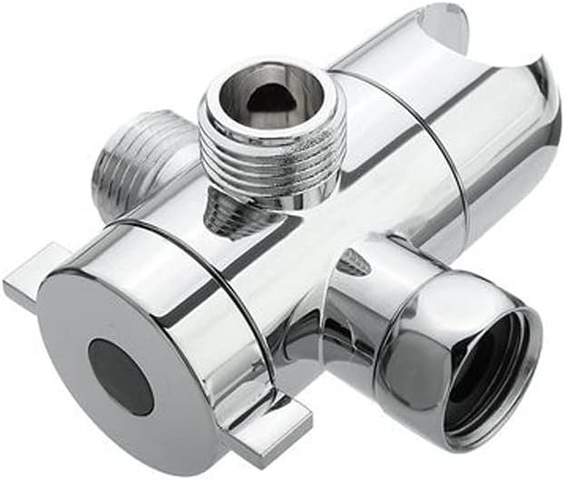 Multifunktionale 3-wege-duschhalterung, Wassersparender Wasserspender, Silberpolierte, Verchromte Wandarmatur-befestigungshalterung, 2er-pack