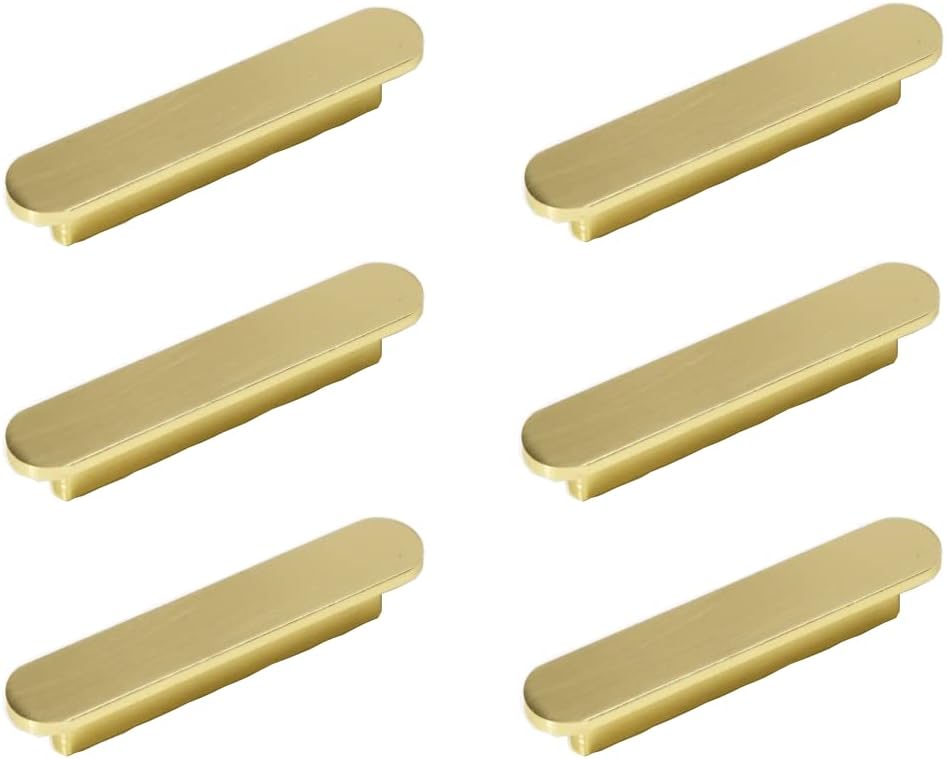 6-teiliges Türgriffset, Goldene Küchenschrankgriffe – Schrankgriffe, 64 Mm Lochabstand