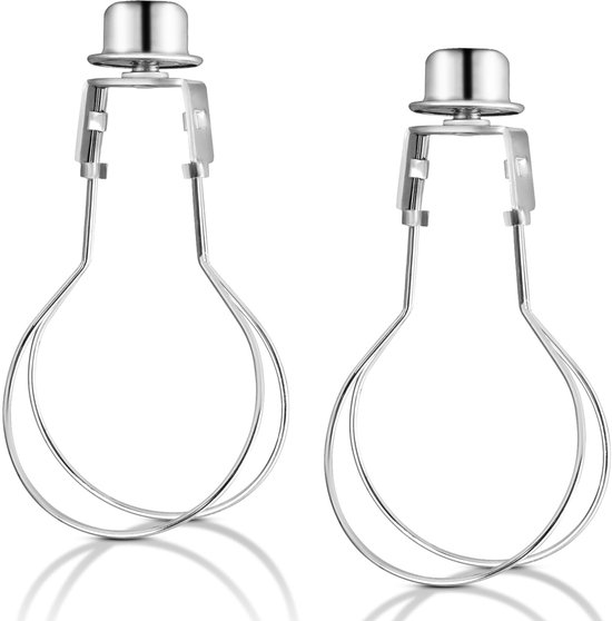 2-teiliger Lampenschirm- Und Lampenclip-adapter, Runder Klemmlampenschirmhalter, Inklusive Zierkopf, Zur Befestigung Von Lampenschirmen Und Klemmlampen – Silber