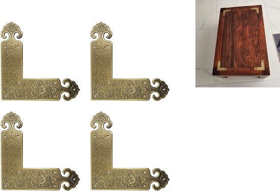 4-teiliges Set Eckenschützer, Antikmessing-beschläge Für Möbel, Metalleckenschutz, Dekorativer Schutz Für Ecken Von Schreibtischen Und Schränken