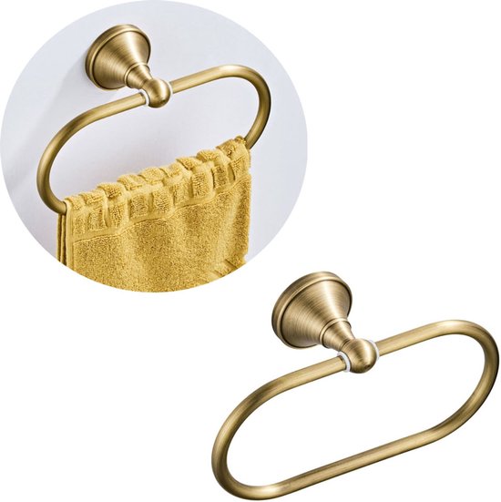 1-teiliger Handtuchring Aus Gebürstetem Gold Für Das Badezimmer