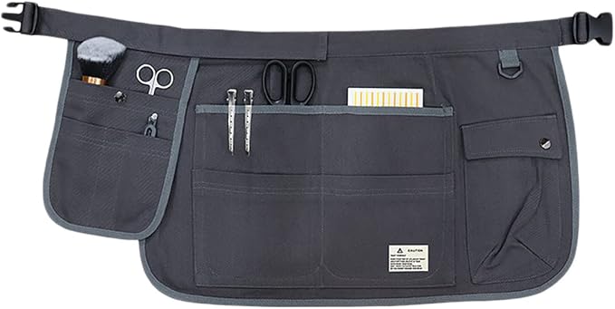 Unisex-werkzeugschürze Aus Canvas, Gartenschürze, Kurze Aufbewahrungsschürze, Verstellbarer Gürtel Mit Schnalle, Cfg003, Grau