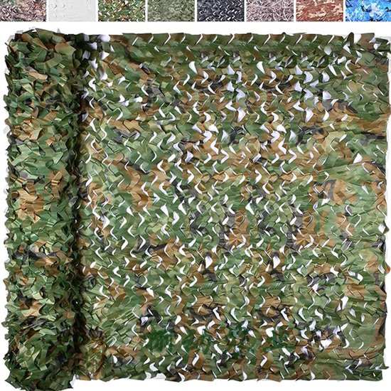Tarnmuster-sonnenschutznetz, Dekorativ, Für Outdoor-aktivitäten Und Jagd (3x3m)