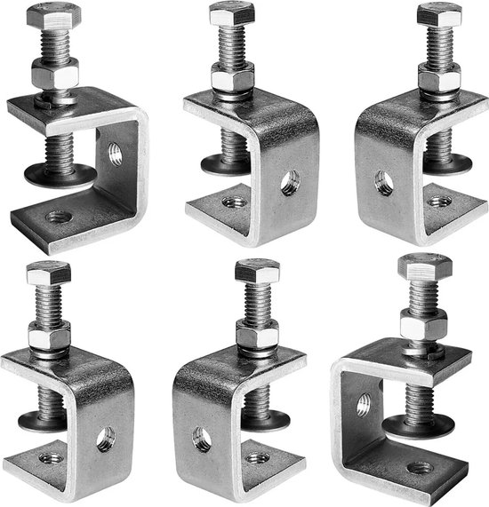 Ein Set Aus 6 C-klemmen, Robuste Stützklemmen, Geeignet Für Vorrichtungen, Werkzeugständer, Holzbearbeitungswerkzeuge, Heimwerkerprojekte Und Autoreparaturen.