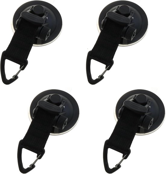 Leistungsstarke Saugnapfanker Fürs Autocamping, 4er-pack, Inklusive Sicherheitshaken.