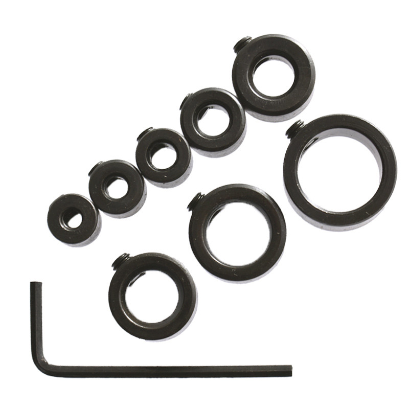8-teiliger Bohrerbegrenzungsring, Tiefenbegrenzungsring Für Spiralbohrer (3–16 Mm), Runde Holzbearbeitungsschraubenklemme, Positionierwerkzeug Mit Schraubenschlüssel