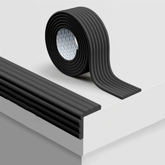 Schaumstoff-tischeckenschoner, 200 Cm X 80 Mm X 8 Mm Verdickter, Stoßdämpfender Sicherheitsstreifen, Grau.