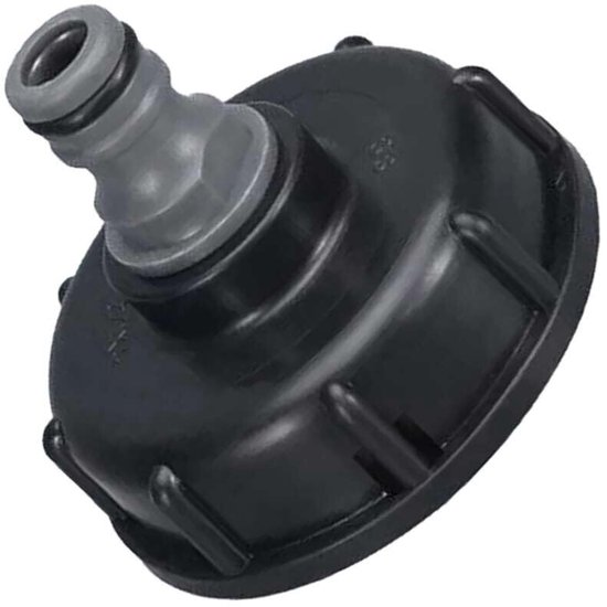 4er-pack Tankadapter Und -verbinder, Standard-grobgewinde-wasserhahnzubehör Für Gartenschläuche, Adapterkappen, Ablassstopfen – Schwarz Und Grau