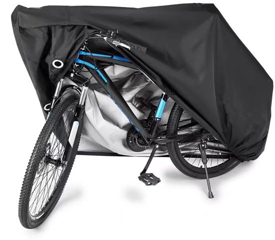 Reißfeste Fahrradhülle Aus 210d Oxford-gewebe, Staubdicht, Regendicht, Uv-beständig, Mit Schlüsselloch Und Winddichtem Verschluss, Für Mountainbikes Und Rennräder – Schwarz