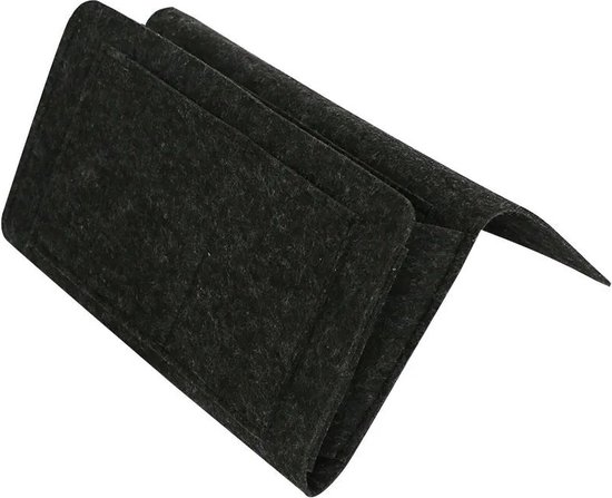 Beige Filz-hänge-aufbewahrungsbox Mit 5 Fächern Für Den Nachttisch, 30 X 20 X 10 Cm