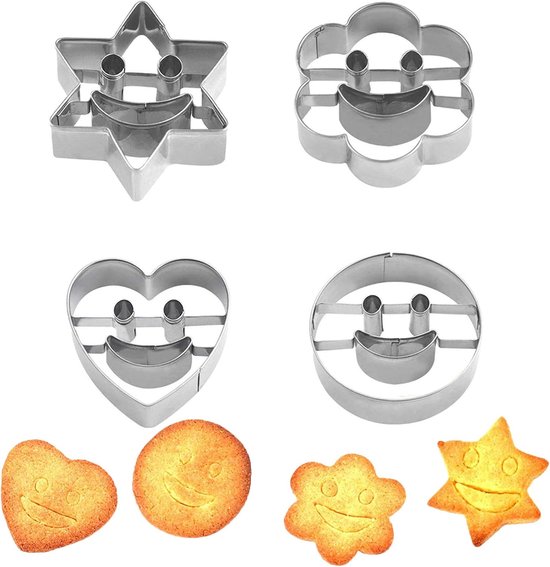 4-teiliges Ausstechformen-set Aus Edelstahl – Diy-keksformen & Fondant-ausstecher Für Sandwiches, Käse & Handgemachten Ton