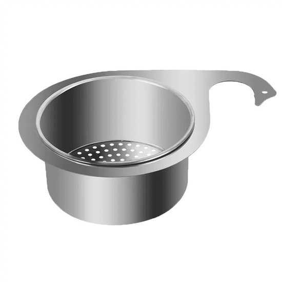 Spülbecken-siebeinsatz, Küchen-siebkorb, Edelstahl, Schwanenförmiger Korb, Eckspülbecken-sieb, Für Küche Und Bad, Silber