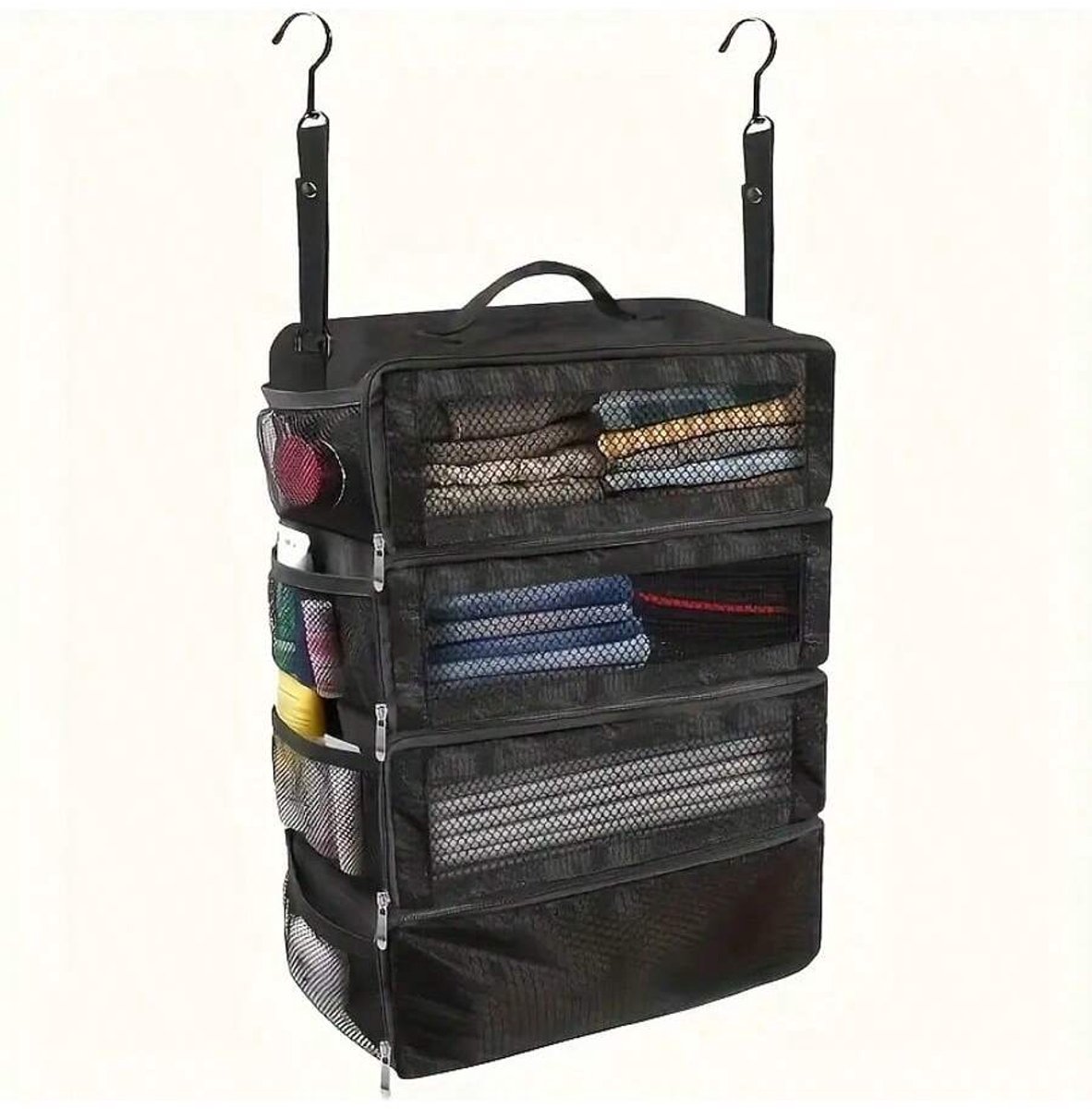 Großer, Hängender Kleiderorganizer – Faltbare, Multifunktionale Aufbewahrungstasche Für Kleidung – Mehrschichtiger Kleiderschrankwürfel – Ideal Für Geschäftsreisen