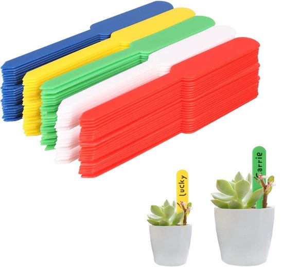500 Stück 5-farbige Pflanzenstecker Aus Kunststoff (12 X 1,5 Cm), Wasserfeste Pp-etiketten Für Kräuter Und Blumen, Geeignet Für Den Innen- Und Außenbereich
