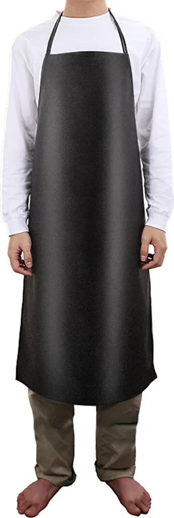 Diese Wasserdichte Und Ölabweisende Arbeitsschürze Aus Weichem Leder Ist Strapazierfähig Und Verfügt Über Einen Extra Großen, Verstärkten Taillen- Und Nackenbereich.