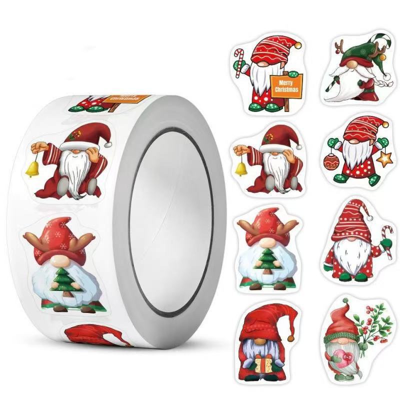 Weihnachts-washi-tape Mit 500 Aufklebern – Journaling-materialien Und Dekorationen – Aufkleber Zum Verschließen Von Briefumschlägen – Etiketten – 25 Mm/500 Aufkleber